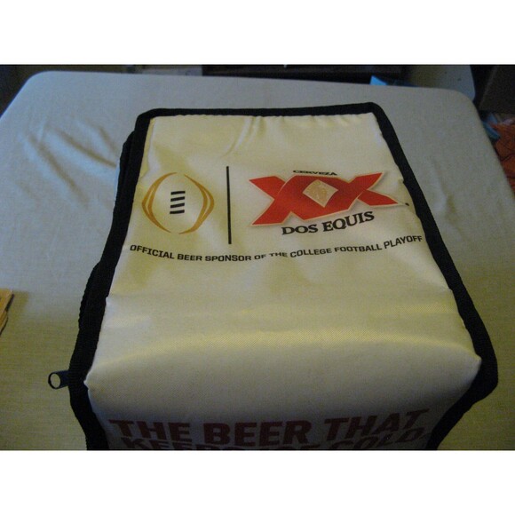 Dos Equis Beer Cerveza College Footbal Playoff Soft Insulated Square Cooler - Picture 5 of 6
